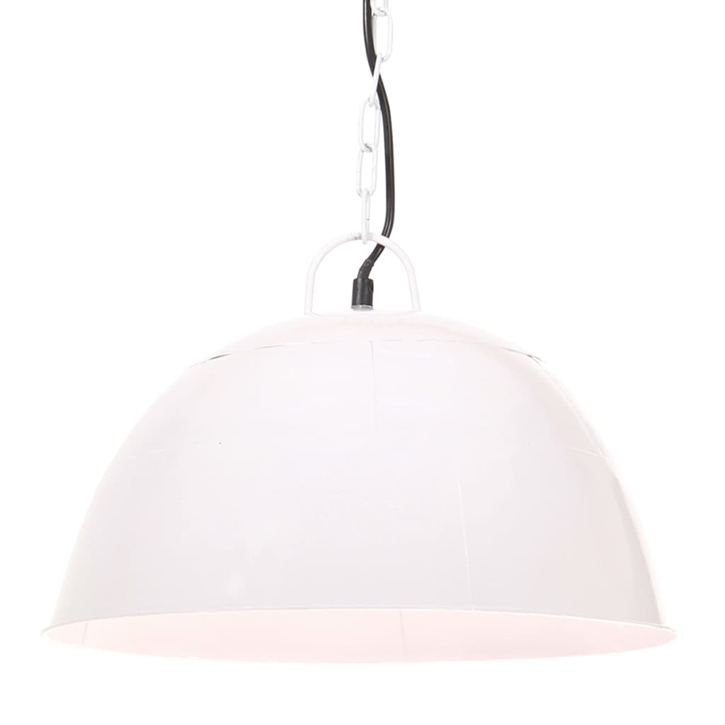 Valkoinen teollistyylinen riippuvalaisin Nachita pyöreä 41cm (25 w e27)