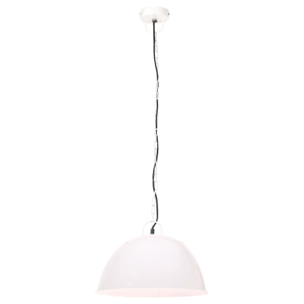 Valkoinen teollistyylinen riippuvalaisin Nachita pyöreä 41cm (25 w e27)