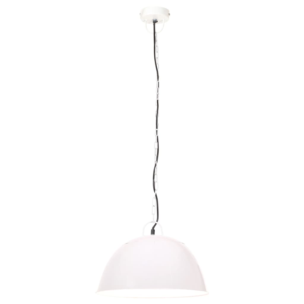 Valkoinen teollistyylinen riippuvalaisin Nachita pyöreä 41cm (25 w e27)
