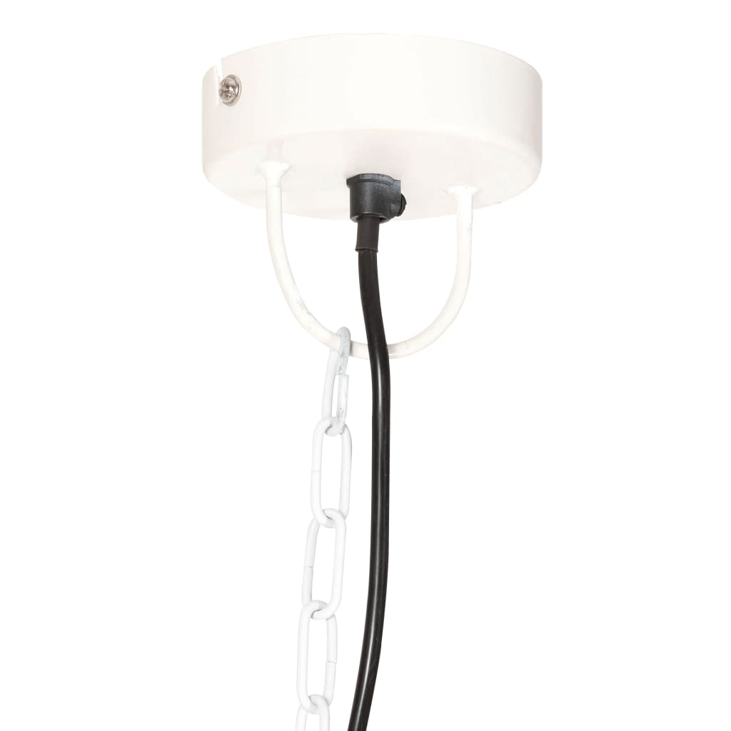 Valkoinen teollistyylinen riippuvalaisin Nachita pyöreä 41cm (25 w e27)
