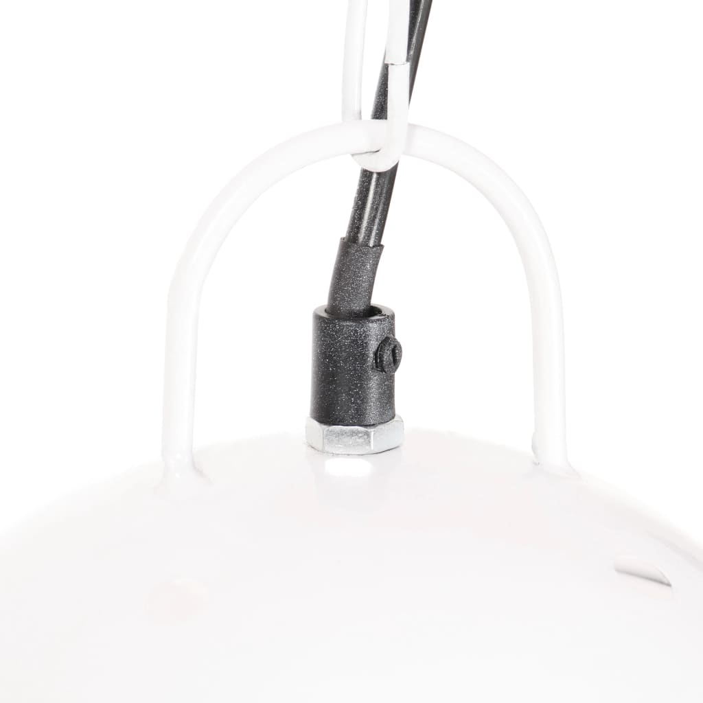 Valkoinen teollistyylinen riippuvalaisin Infratirea 42cm (25 w, pyöreä, e27)
