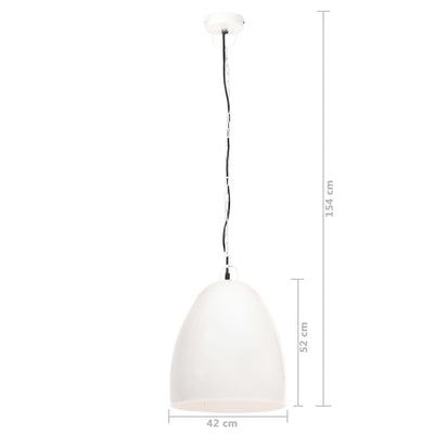 Teollistyylinen riippuvalaisin 25 W valkoinen pyöreä 42 cm E27