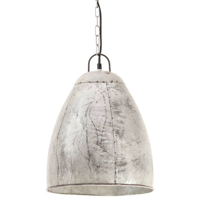Teollistyylinen riippuvalaisin 25 W hopea pyöreä 32 cm E27