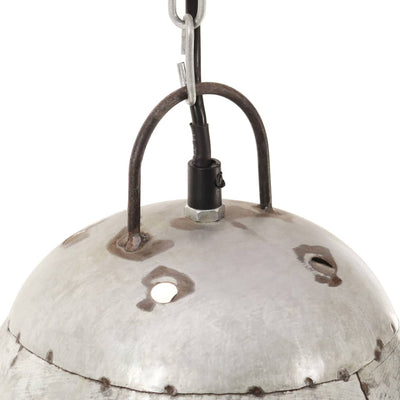 Teollistyylinen riippuvalaisin 25 W hopea pyöreä 32 cm E27