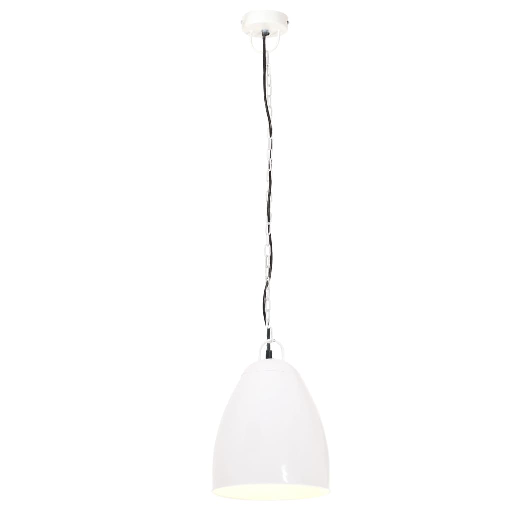 Valkoinen teollistyylinen riippuvalaisin Infratirea 32cm (25 w, pyöreä, e27)