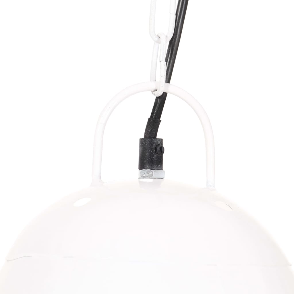 Valkoinen teollistyylinen riippuvalaisin Infratirea 32cm (25 w, pyöreä, e27)