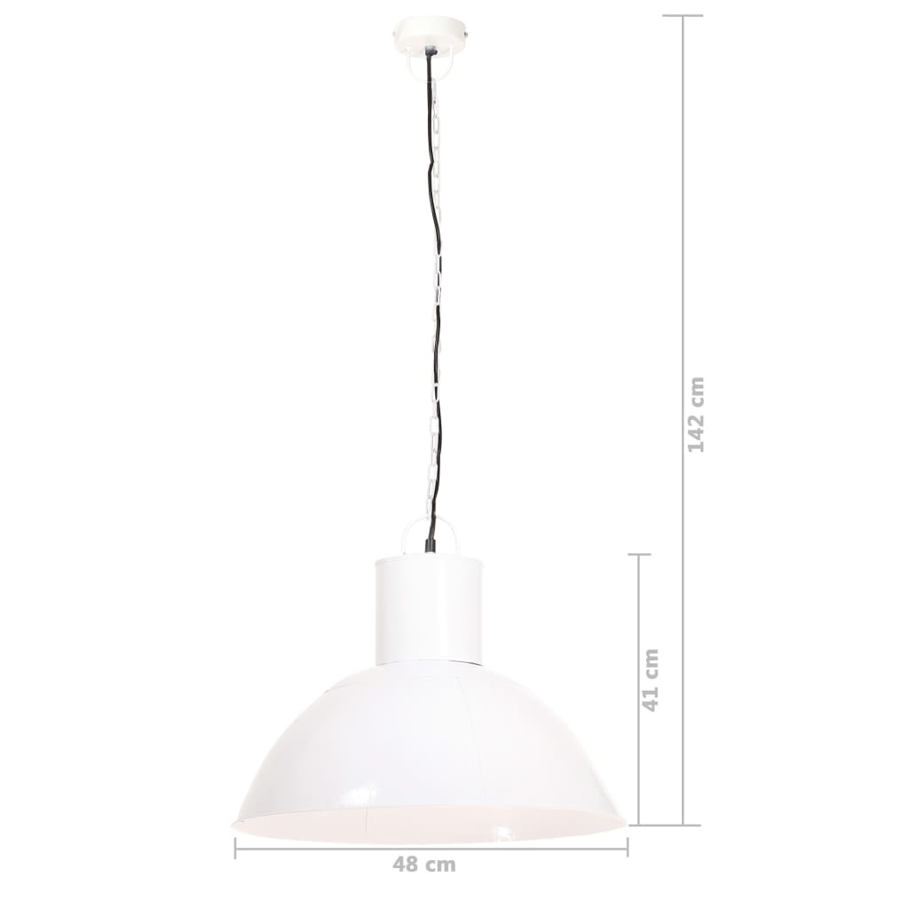Valkoinen riippuvalaisin Romona 48cm (25 w, pyöreä, e27)