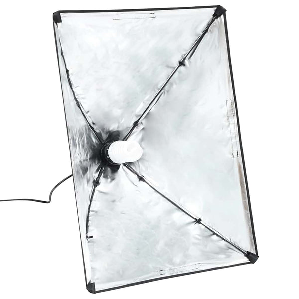 Valokuvastudiosarja softbox-valot, taustakangas ja heijastin