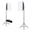 Valokuvastudiosarja softbox-valot, taustakangas ja heijastin