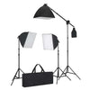 Valokuvastudiosarja softbox-valot, taustakangas ja heijastin