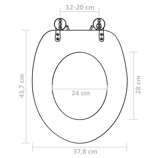 WC-istuin soft close -kannella MDF rantakuosi