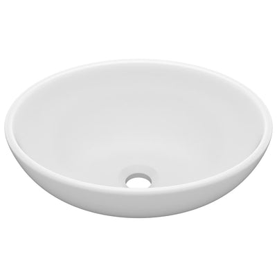 Ylellinen pesuallas ovaali matta valkoinen 40x33 cm keraami