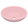 Matta pinkki ylellinen pesuallas ovaali Eula 40x33cm (keraaminen)