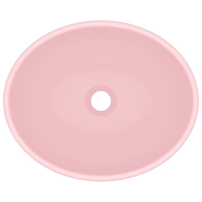 Ylellinen pesuallas ovaali matta pinkki 40x33 cm keraaminen