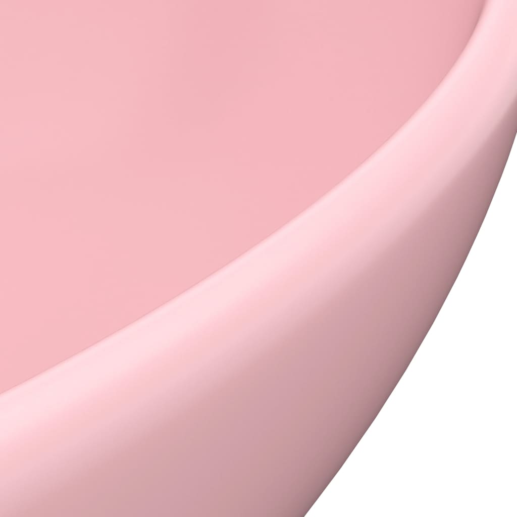 Matta pinkki ylellinen pesuallas ovaali Eula 40x33cm (keraaminen)