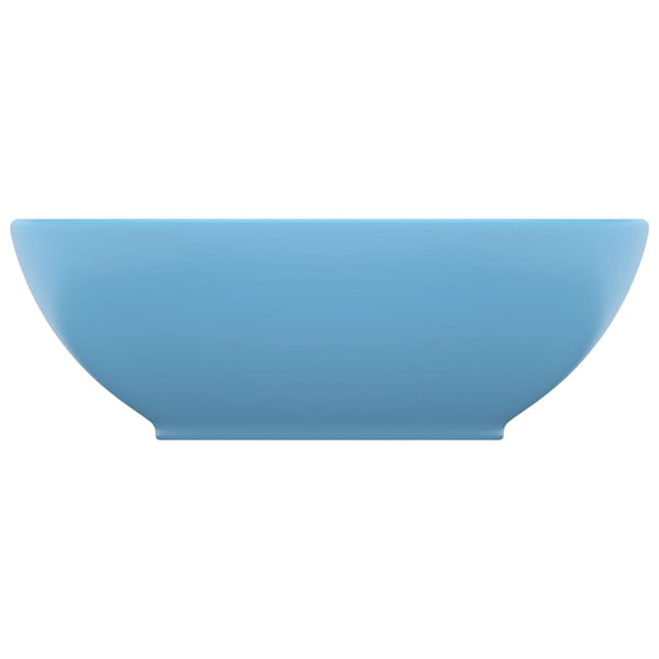 Matta vaaleansininen ylellinen pesuallas ovaali Eula 40x33cm (keraami)