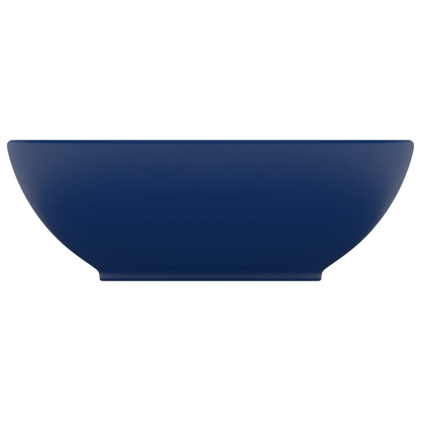 Matta tummansininen ylellinen pesuallas ovaali Eula 40x33cm (keraami)