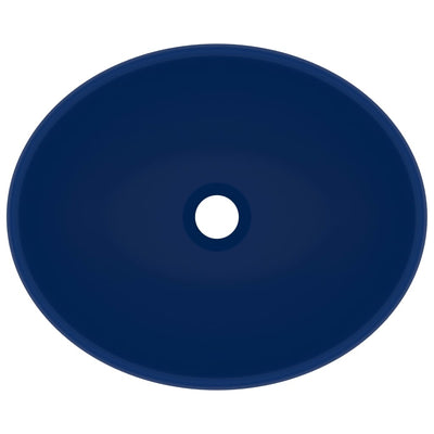 Ylellinen pesuallas ovaali matta tummansininen 40x33 cm keraami