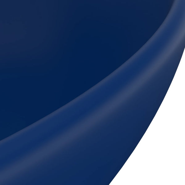 Matta tummansininen ylellinen pesuallas ovaali Eula 40x33cm (keraami)