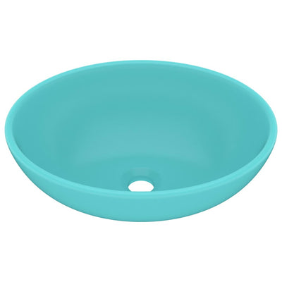 Ylellinen pesuallas ovaali matta vaaleanvihreä 40x33 cm keraami