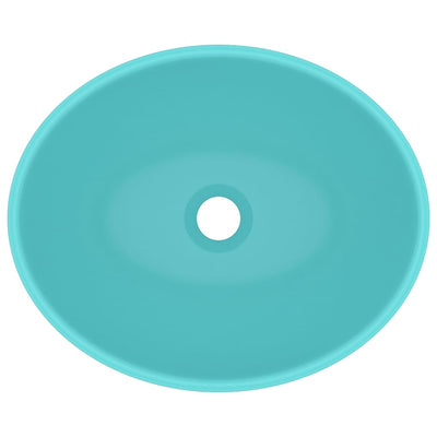 Ylellinen pesuallas ovaali matta vaaleanvihreä 40x33 cm keraami