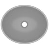 Matta vaaleanharmaa ylellinen pesuallas ovaali Eula 40x33cm (keraami)