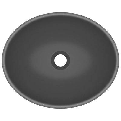 Ylellinen pesuallas ovaali matta tummanharm. 40x33cm keraaminen