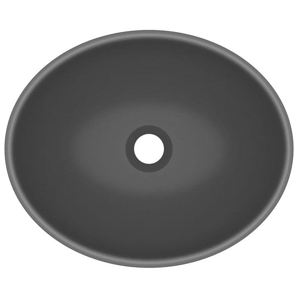 Matta tummanharm. ylellinen pesuallas ovaali Eula 40x33cm (keraaminen)