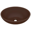 Matta tummanruskea ylellinen pesuallas ovaali Eula 40x33cm (keraaminen)