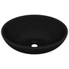 Matta musta ylellinen pesuallas ovaali Eula 40x33cm (keraami)
