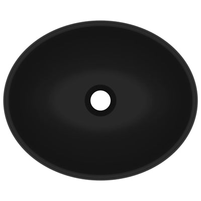 Ylellinen pesuallas ovaali matta musta 40x33 cm keraami