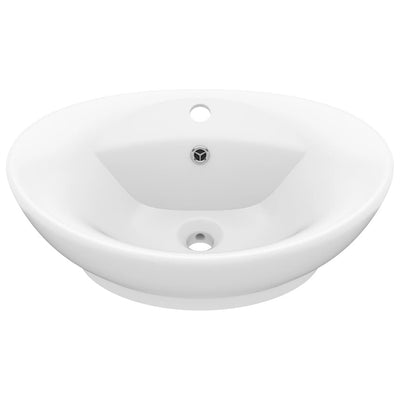 Ylellinen pesuallas ovaali matta valkoinen 58,5x39 cm keraami