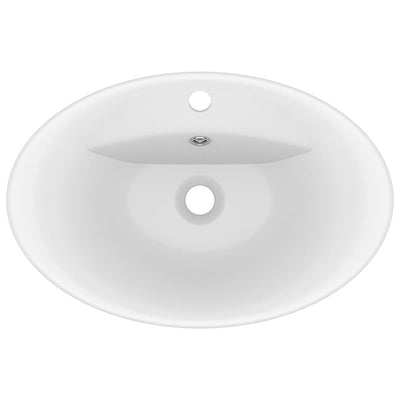 Ylellinen pesuallas ovaali matta valkoinen 58,5x39 cm keraami