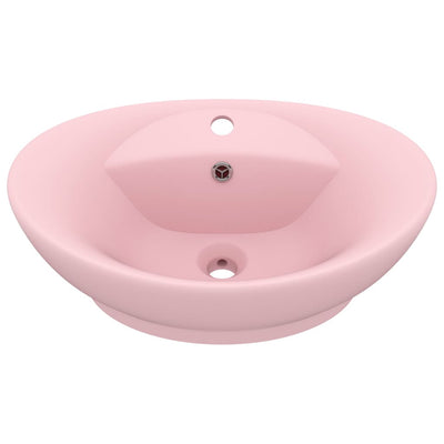 Ylellinen pesuallas ovaali matta pinkki 58,5x39 cm keraami