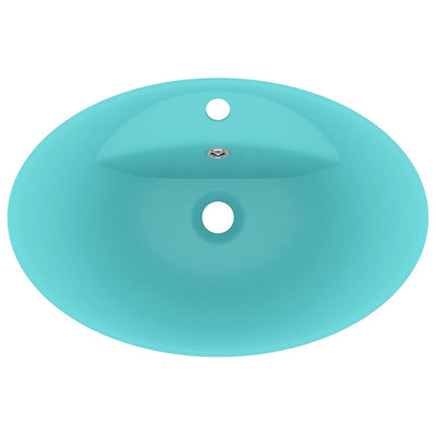 Ylellinen pesuallas ovaali matta vaaleavihreä 58,5x39cm keraami