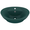 Matta tummanvihreä ylellinen pesuallas ovaali Bagomir 58,5x39cm (keraami)