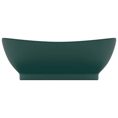 Ylellinen pesuallas ovaali matta tummanvihreä 58,5x39cm keraami