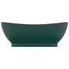 Matta tummanvihreä ylellinen pesuallas ovaali Bagomir 58,5x39cm (keraami)