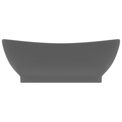 Ylellinen pesuallas ovaali matta tummaharmaa 58,5x39 cm keraami