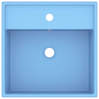 Ylellinen pesuallas neliö vaaleansininen 41x41 cm keraami