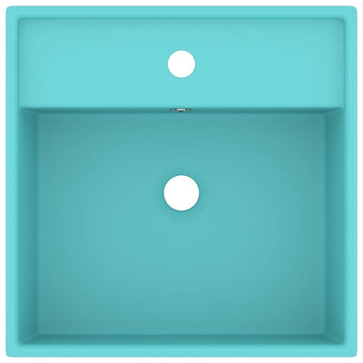 Ylellinen pesuallas ylivuotoaukolla vaaleanvih. 41x41cm keraami