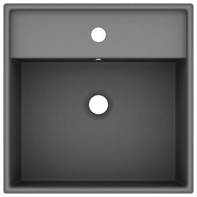 Ylellinen pesuallas neliö tummanharmaa 41x41 cm keraami