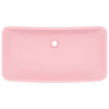 Matta pinkki ylellinen pesuallas suorakaide Gradinescu 71x38cm (keraami)