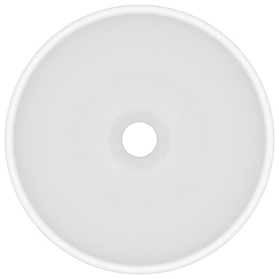 Ylellinen pesuallas pyöreä matta valkoinen 32,5x14 cm keraami