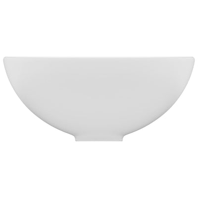 Ylellinen pesuallas pyöreä matta valkoinen 32,5x14 cm keraami