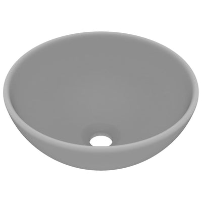 Ylellinen pesuallas pyöreä matta vaaleaharmaa 32,5x14cm keraami