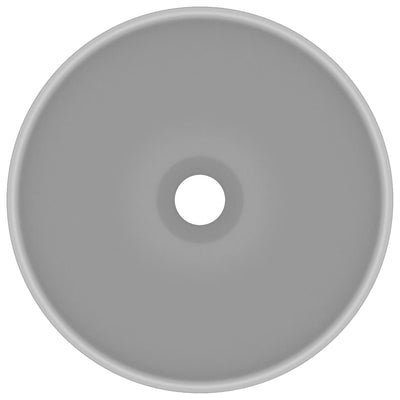 Ylellinen pesuallas pyöreä matta vaaleaharmaa 32,5x14cm keraami