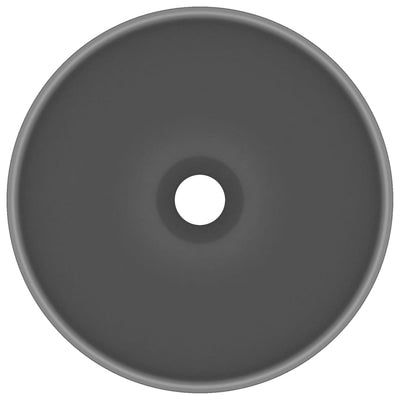 Ylellinen pesuallas pyöreä matta tummanharmaa 32,5x14cm keraami