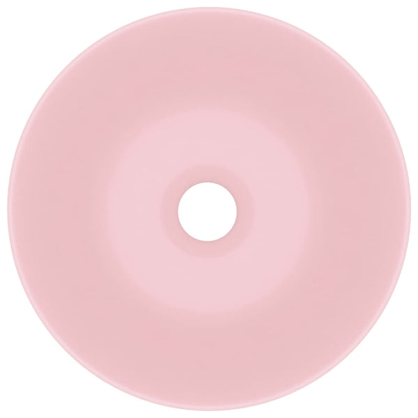 Pinkki kylpyhuoneen pesuallas Moroi pyöreä (keraaminen)