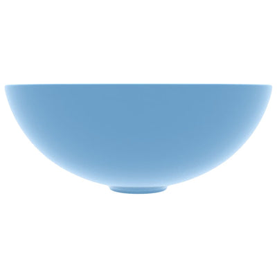 Kylpyhuoneen pesuallas keraaminen vaaleansininen pyöreä